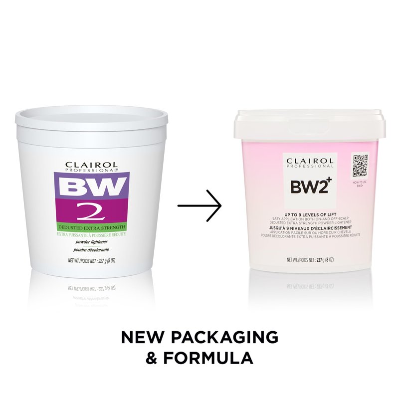 Clairol Professional BW2+ Dedusted Extra Strength Powder Lightener for Hair Highlights, 8 oz.