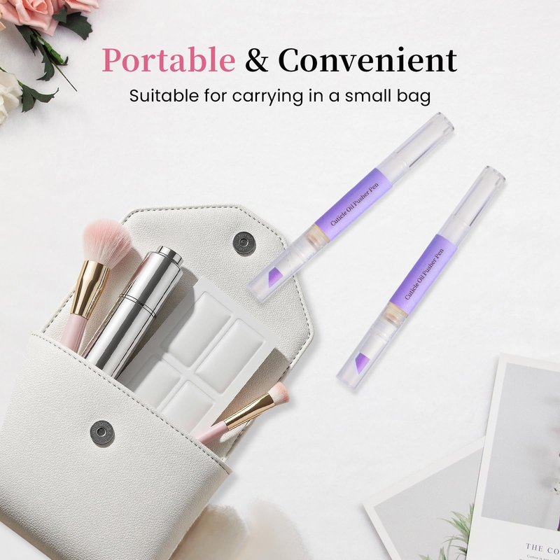 CORACIK 2-in-1 Cuticle Oil Pen - 2026 New Ceramic Cuticle Pusher & Oil Pen - Nail Care Tool for Damaged Nails, Removes Cuticles & Hangnails, Moisturizes & Brightens