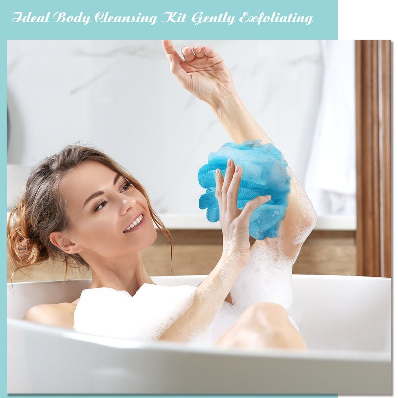 Nitial 50 Pcs Large Bath Shower Loofah Sponge Bulk 60g Exfoliating Bath Sponge Soft Shower Scrunchies Colorful Bath Loofahs for Men Women Shower(Fresh Color)