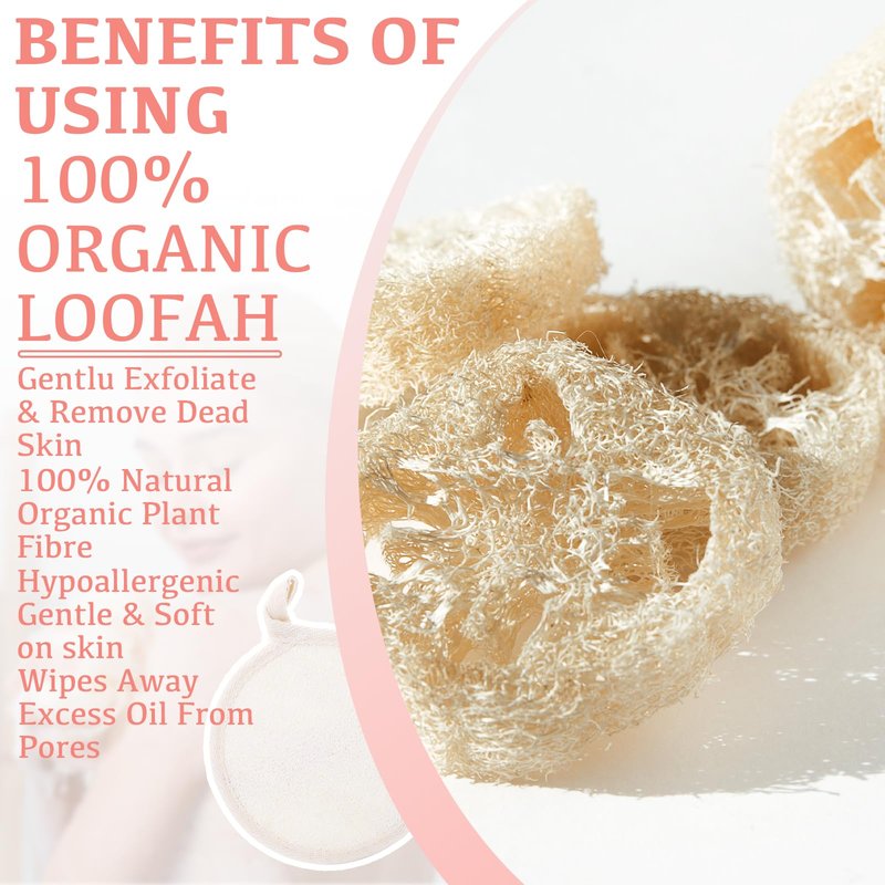 QIYUDA 8Pcs Loofah Face Exfoliator Pad, Sponge Facial Scrub Pads