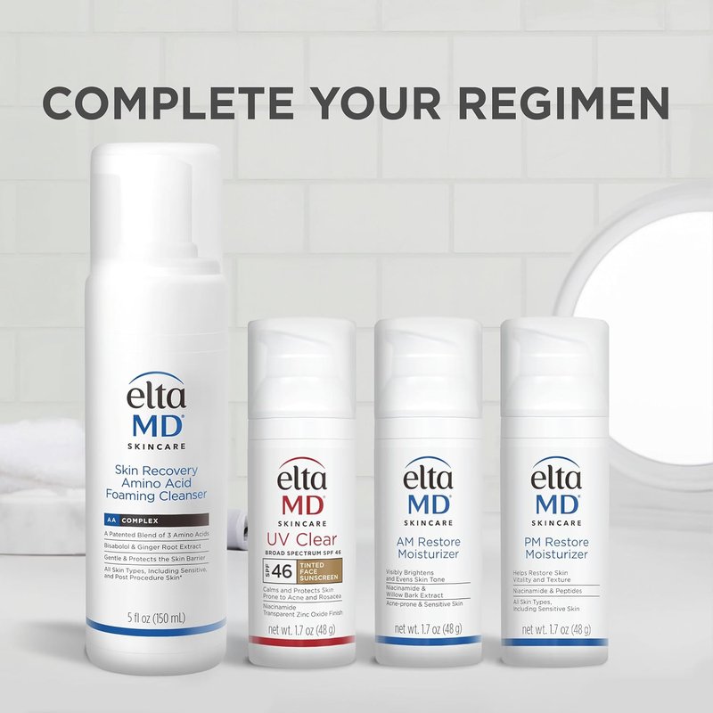 EltaMD AM Restore Face Moisturizer - Lightweight Cream with Niacinamide & Hyaluronic Acid for All Skin Types