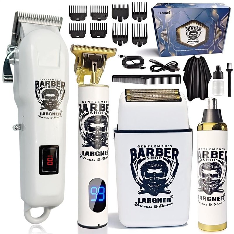 Professional Hair Clippers for Men - Cordless Beard Trimmer & T-Blade Hair Trimmer for Men, Rechargeable Clippers for Hair Cutting