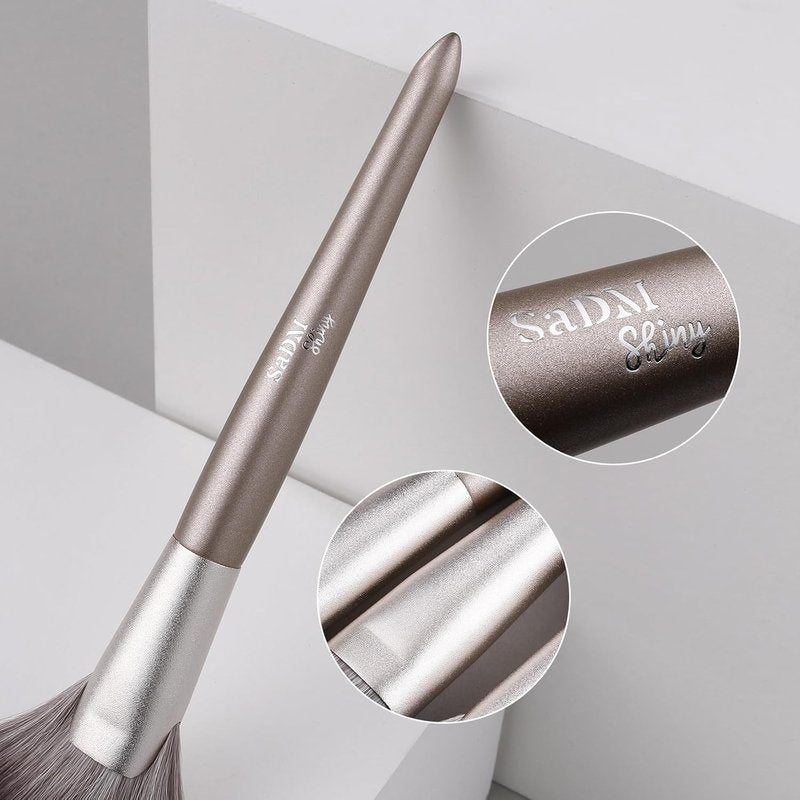Makeup Brush Set (15 Pieces) - Includes Foundation, Powder, Concealers, Highlighter, Contour, Eye Shadows & Blush Makeup Brushes - Face & Eye Make Up Brushes with Synthetic Bristles