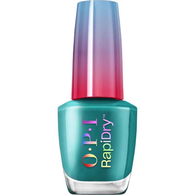 OPI RapiDry What a Winterful World | Opaque Cool Dark Teal Crème Quick Dry Nail Polish | Vegan, Smudge Proof, Fast Drying | Snow Time to Waste | Holiday 2025