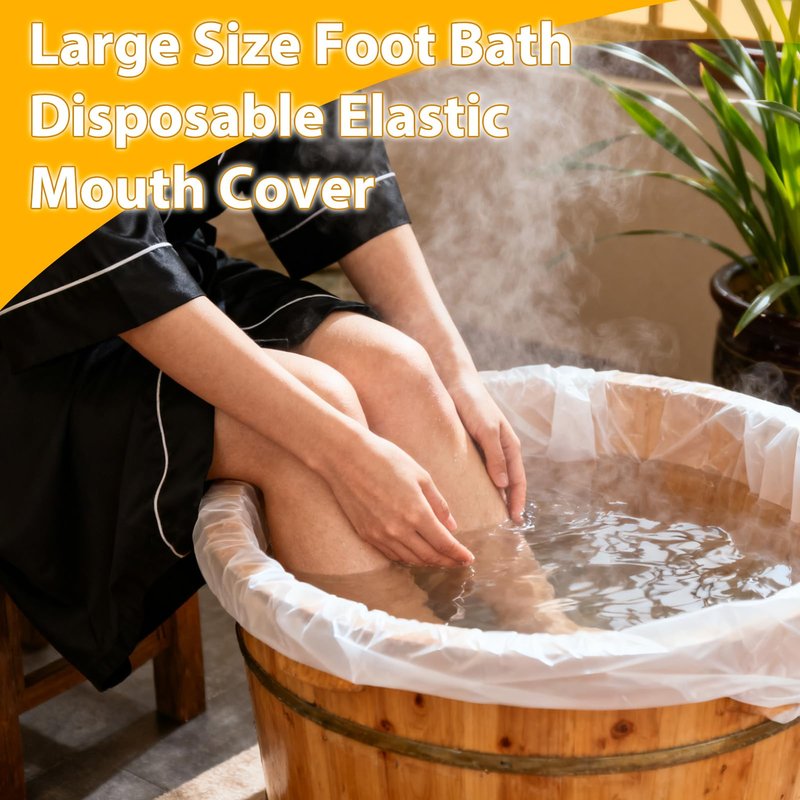 20 Pcs Transparent Disposable Pedicure Liners, Unbreakable Foot Pads for Foot Spa and Pedicure, One Size Fits Most with Elastic Band for Hotel, Home Use, Cleanliness and Hygiene in Pedicure Treatments