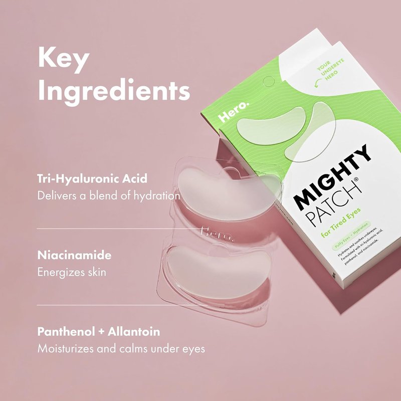 Mighty Patch™ for Tired Eyes - Soothing Hydrogel Eye Patches | De-Puff & Refresh Undereye Area (6 Count)