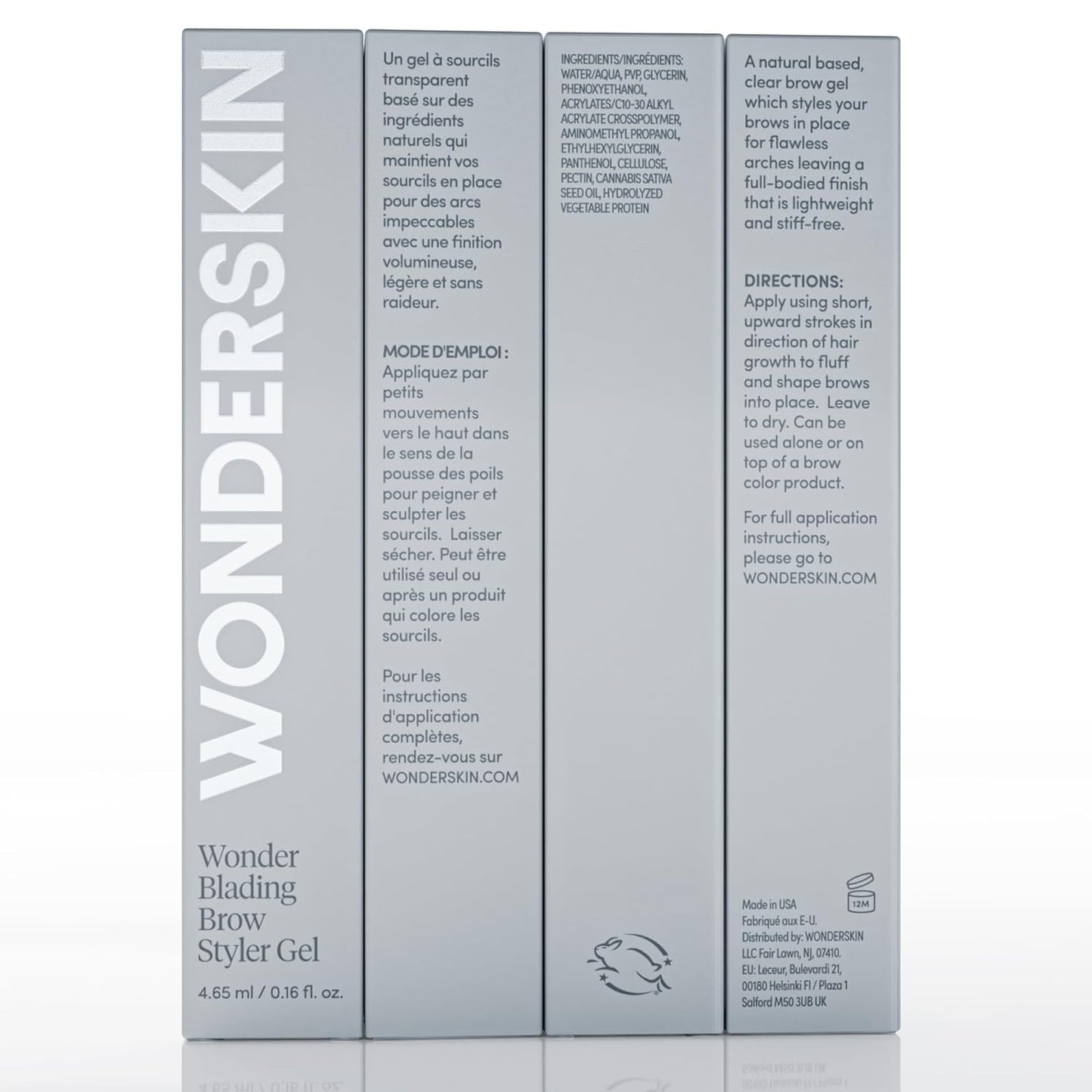Wonderskin Wonder Blading Brow Styler Gel - Long-Lasting, Lightweight & Volumizing Clear Eyebrow Gel