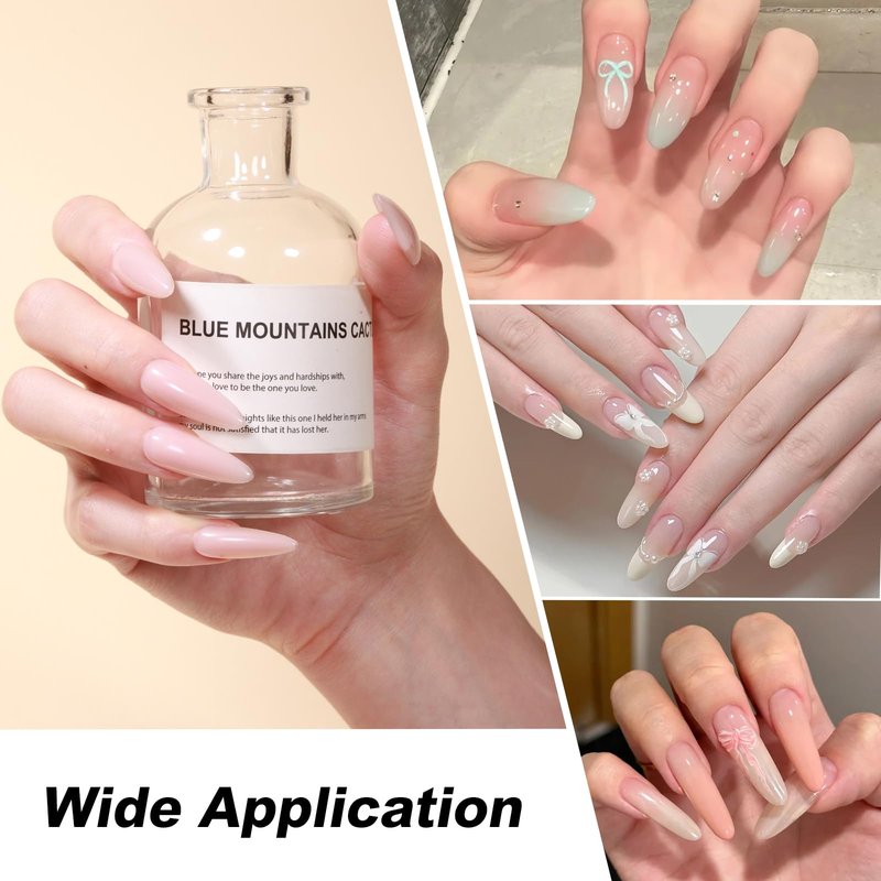 GELLAKTIK Builder Gel for Nails, 15ml 7 in 1 Builder Gel Nail Polish, LED Lamp Cured for Clear Rubber Base & Strengthener Extensions, Thickening, Repair, Salon-Quality DIY Manicure (Nude)