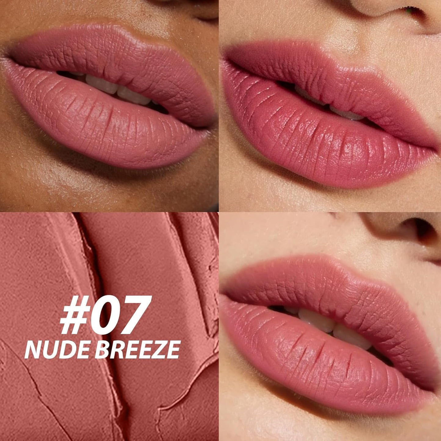 Velvet Matte Lipstick Set - 10 High Pigment Nude & Dark Shades | Long-Lasting Waterproof Lip Balm for Women