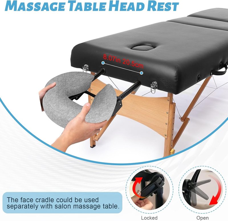 Regine Switzerland Adjustable Massage Headrest - Portable Face Cradle for Home Use | Ideal After Eye Surgery
