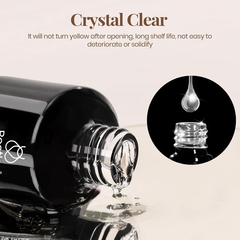 Beetles Gel Polish | No Wipe Clear Top Coat - Long-Lasting Shine Finish, 15ml Soak Off Gel for Summer Nails