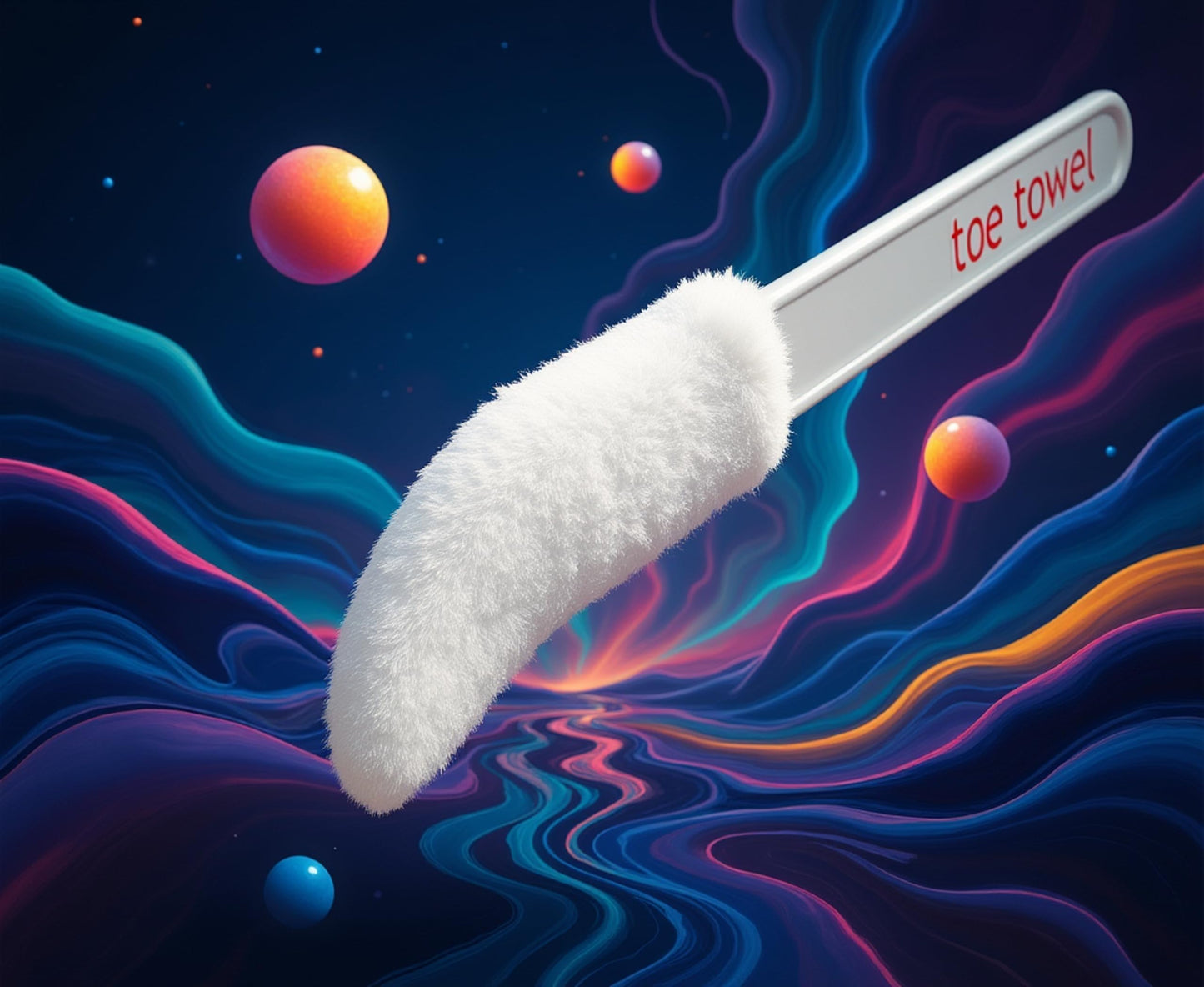 Short Handle 12 inch Foot Toe Brush Best Product to Clean and Dry Between Toes. Removes Dead Skin and Stops Itchy, Sore Toes. This toe towel is More Suitable for Younger People.