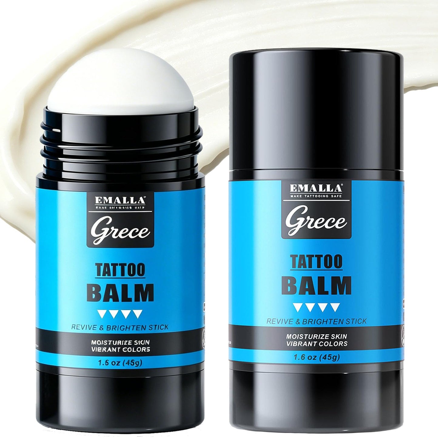 Tattoo Aftercare Butter Balm 1.6 oz, New Tattoo Moisturizer Brightener, Color Enhance for Old Tattoos, Natural Organic Tattoo Cream