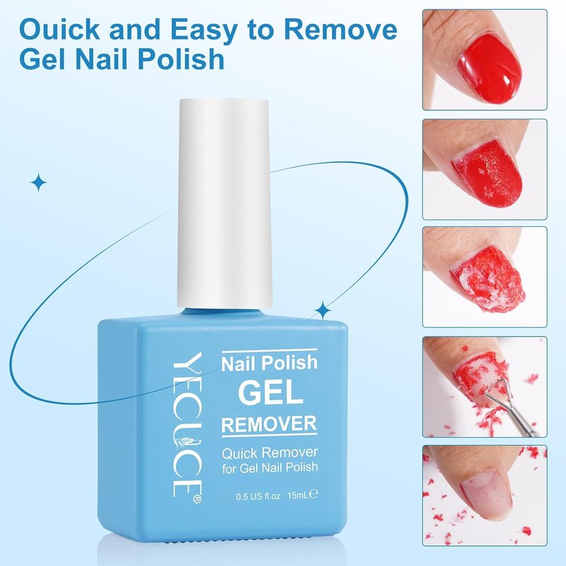 Gel Nail Polish Remover - Quick & Easy Foil-Free Formula | 15ml