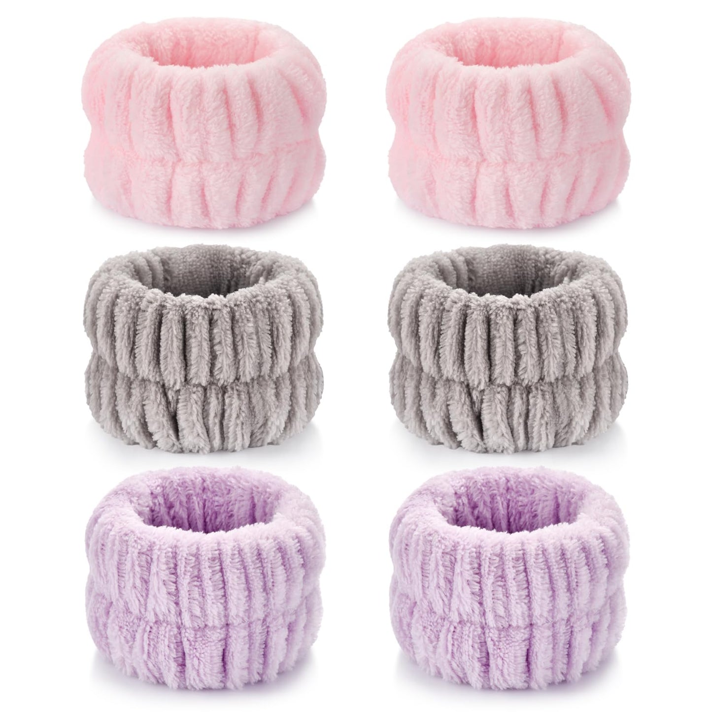 Wteehn 6pcs Wrist Bands for Washing Face Wash Wristbands Wrist Towels Arm Bands for Skincare Makeup Wrist Cuffs Spa Wrist Scrunchies