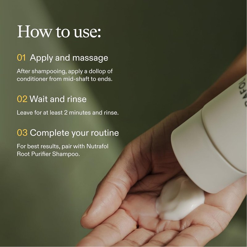 Nutrafol Conditioner - Thinning Hair Treatment for Moisturizing & Strengthening | Color Safe, Lightweight Formula