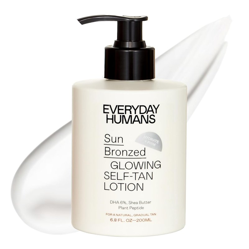 Everyday Humans Sun Bronzed Gradual Self Tanning Lotion - Moisturizing & Firming 6.8 fl. oz | Streak-Free Formula with Peptides, Vetiver & Santal