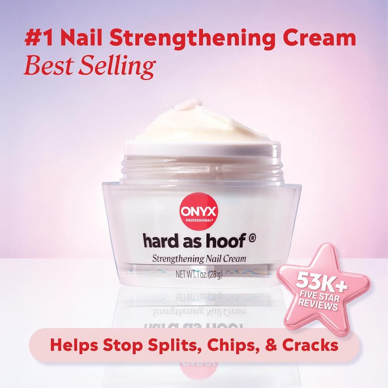 Onyx Professional Hard As Hoof Nail Strengthening Cream - Island Coconut Scent, 1 oz | Strengthens & Conditions Nails