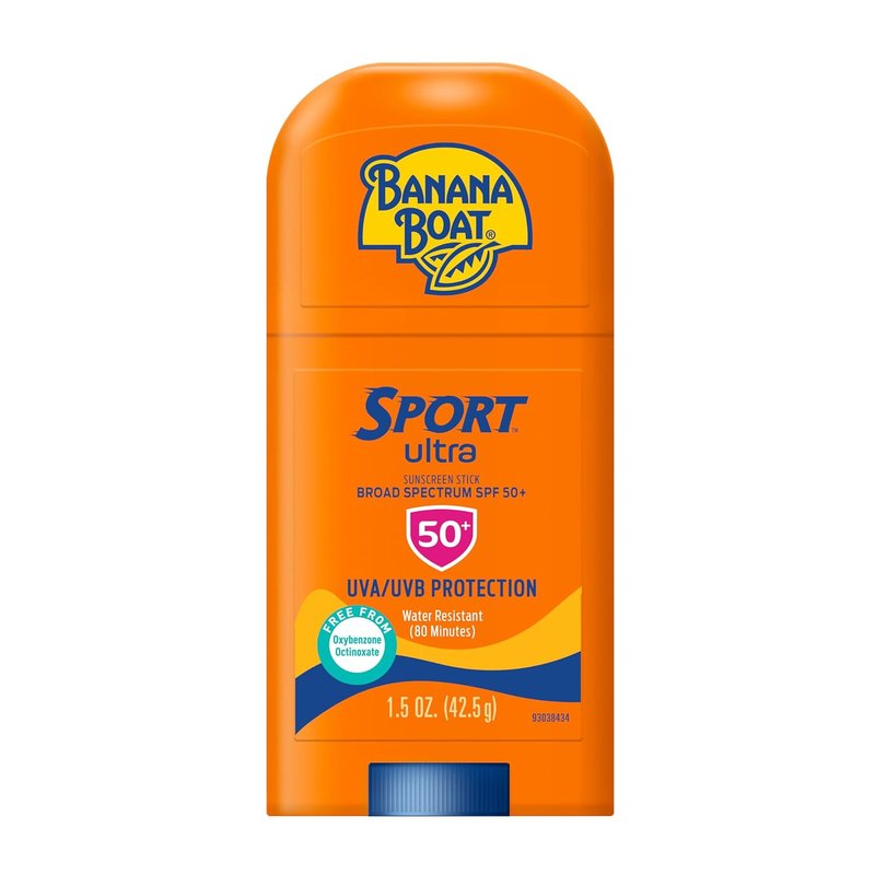 Banana Boat Sport Ultra Sunscreen Stick SPF 50 - Travel Size Oxybenzone-Free Sunblock, 1.5oz