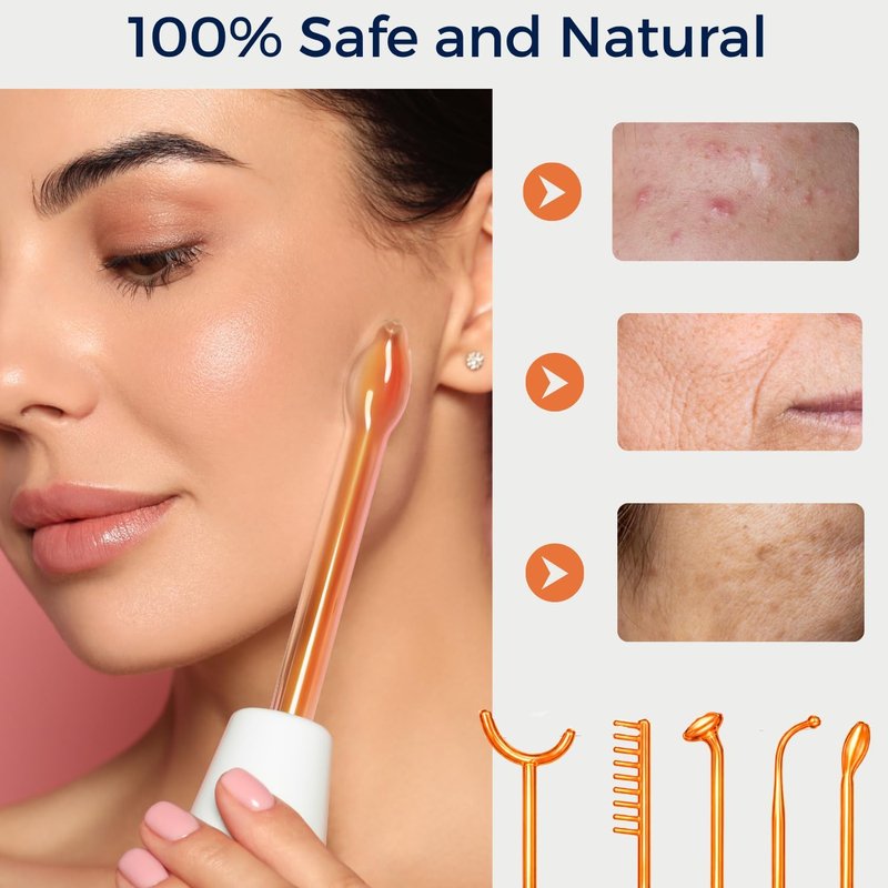 High Frequency Wand for Skin Care - Boost Collagen & Reduce Wrinkles | Portable & Easy to Use