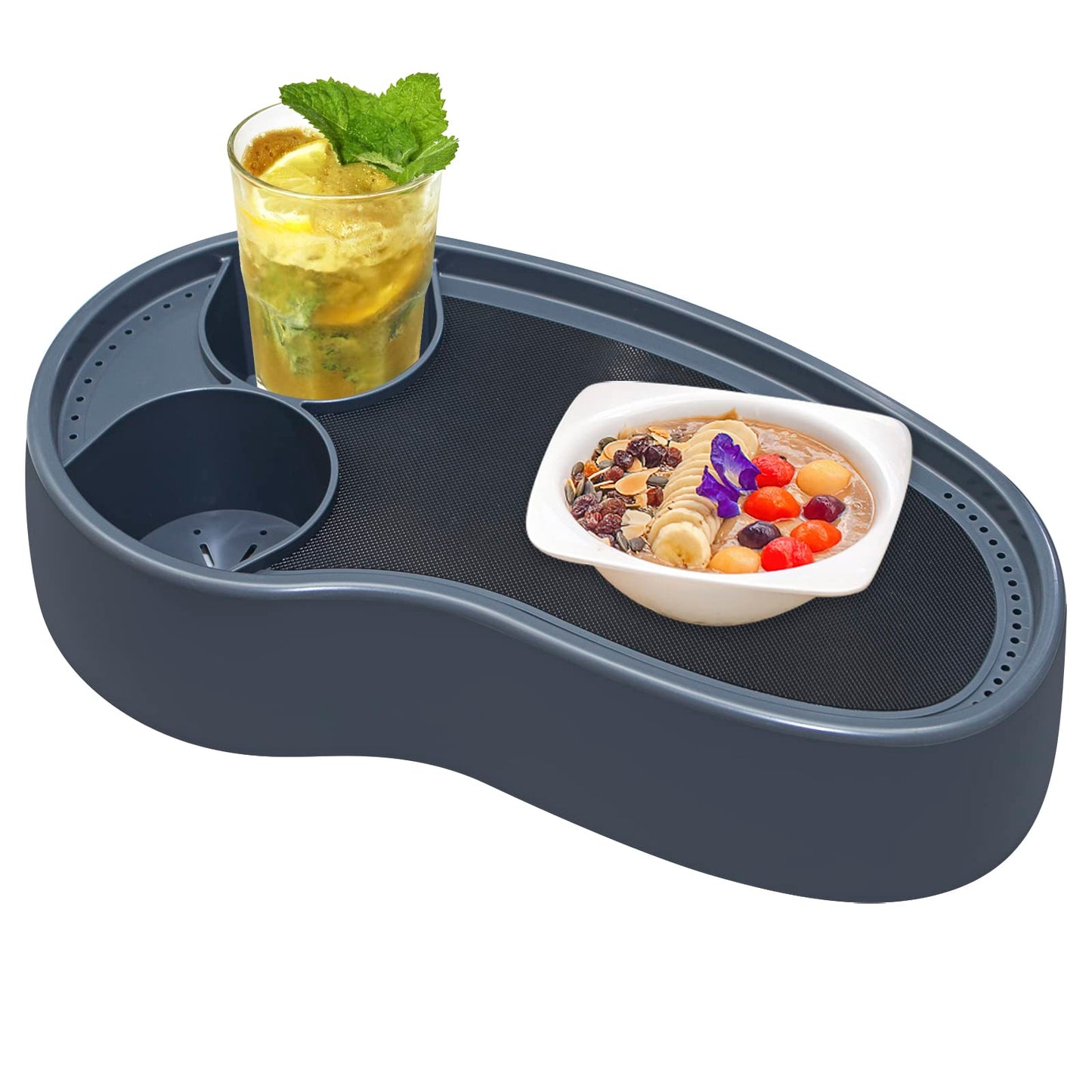 Treerit Adjustable Hot Tub Tray with 2 Cup Holders, Stable, Heavy-Duty, Nonslip Drink Holder for Aboveground Bathtub, Spa with Wall Thickness Of 2'' to 7.5''