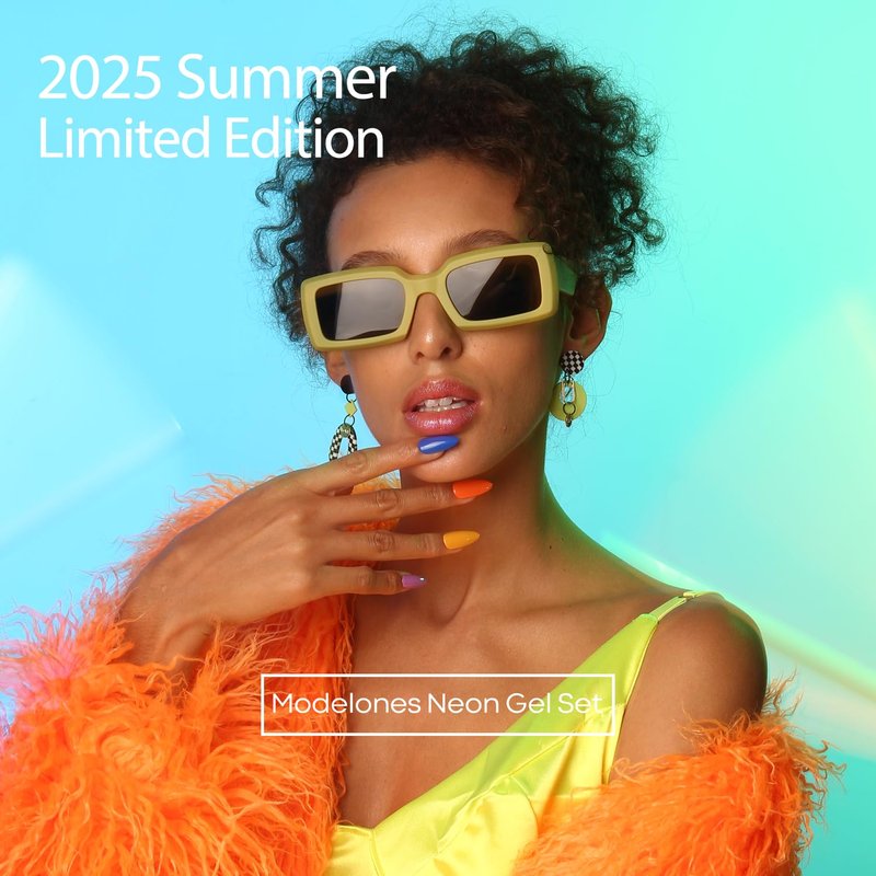 modelones Neon Gel Nail Polish Set -6 Colors Summer LGBT Hot Pink Blue Purple Green Yellow Gel Polish Set Soak Off Nail Kit Manicure DIY Nail Art Salon Home Gift
