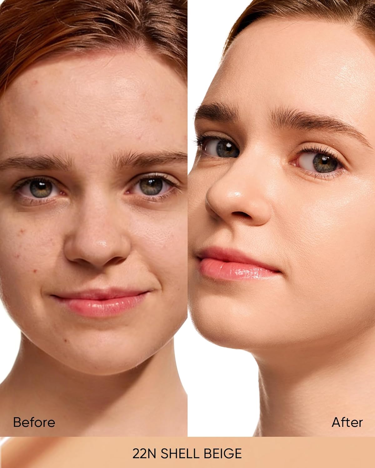 Skintific Full Coverage Cushion Foundation - Satin Glow Finish, Oil-Control & Waterproof | #22N Shell Beige