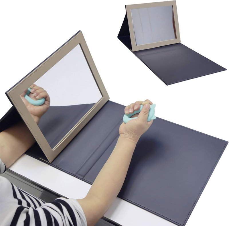 QEAHZ Mirror Therapy for Hand Stroke Recovery - Foldable & Adjustable, for Phantom Limb Pain