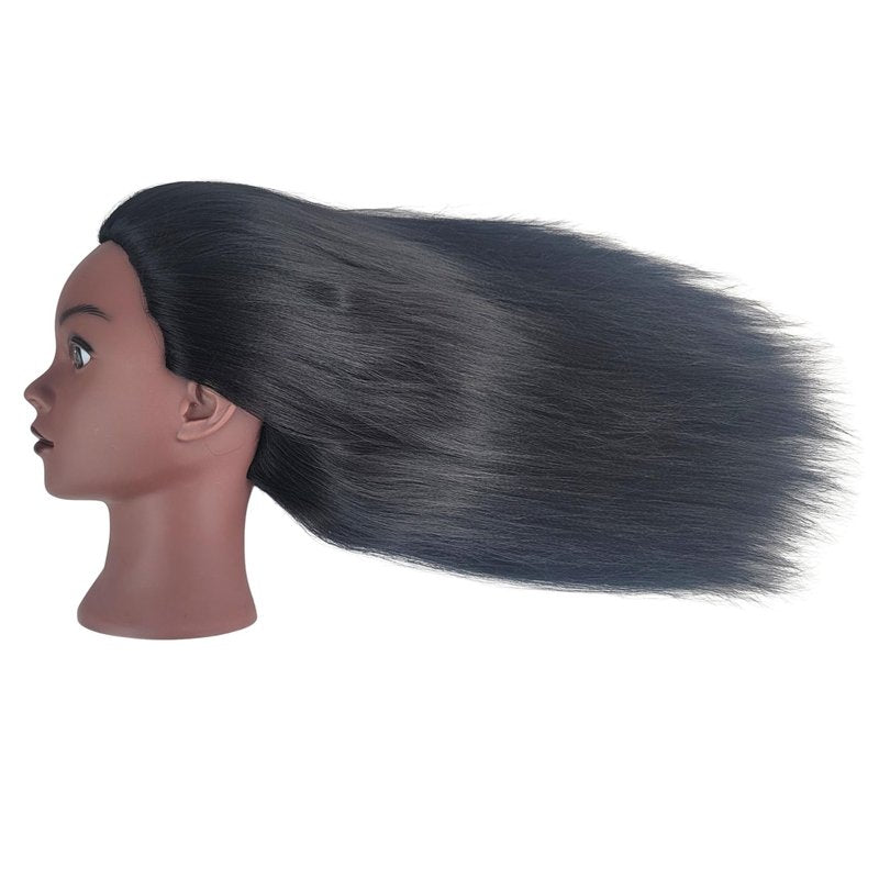 Mannequin Head with Hair for Braiding 16 Inch Practice Hair Mannequin Head for Hairstyling Traning Manikin Doll