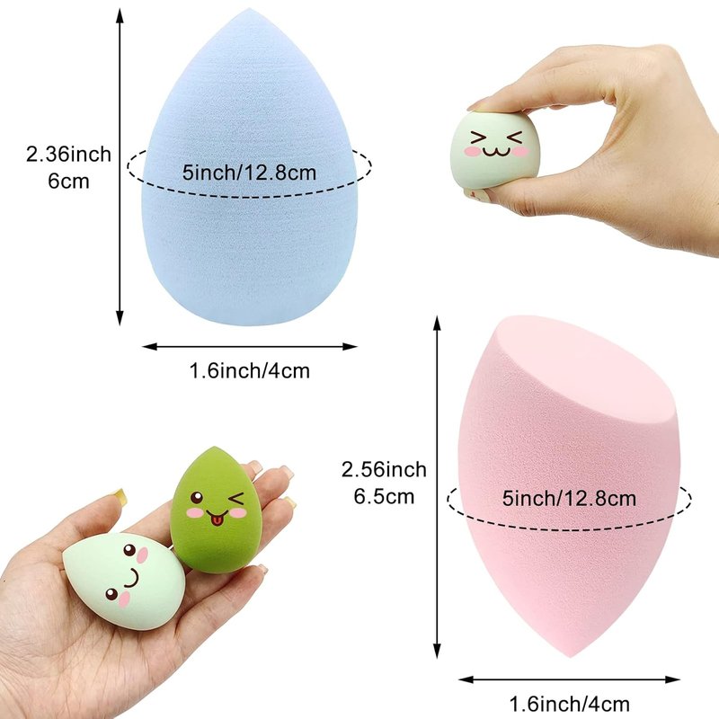 Skiennix 12-Piece Makeup Sponge Set - Latex-Free Flawless Soft Blenders for Powder & Liquid Applications