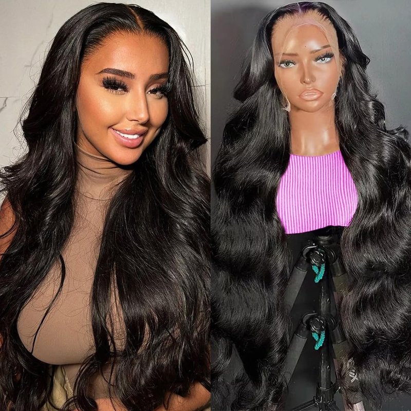 OWNROSE 30 Inch 13x6 Lace Front Wigs Human Hair 200% Density Body Wave HD Lace Front Wigs Human Hair Pre Plucked Natural Color Glueless Wig 100% Virgin Lace Front Wigs for Women