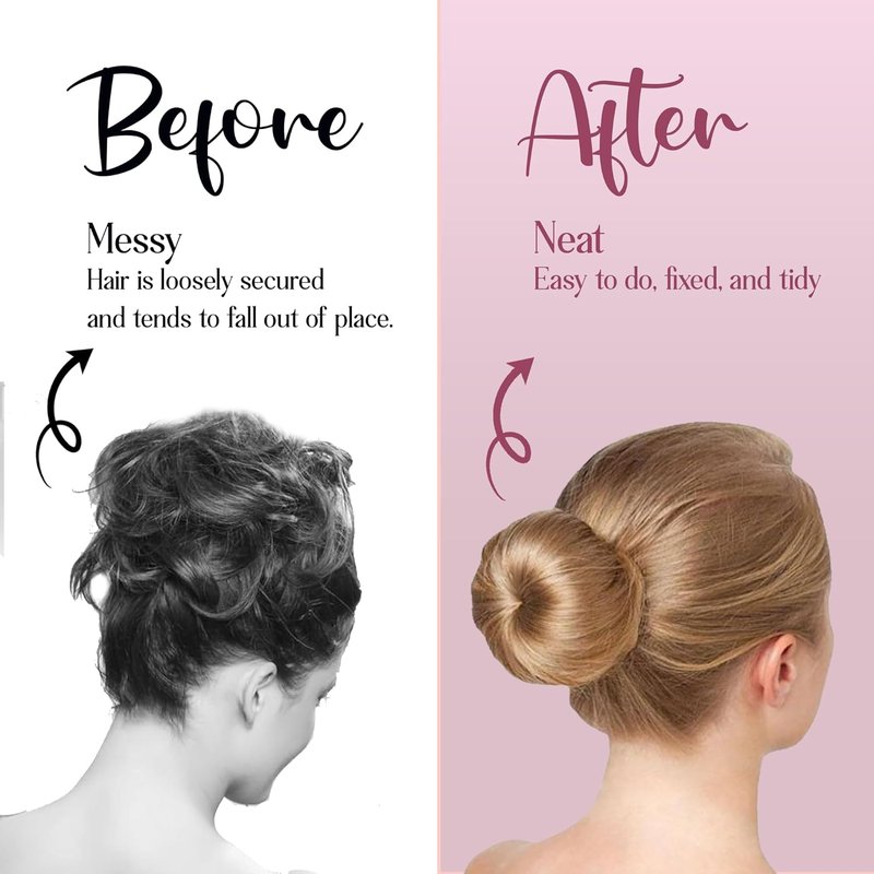 Hair Bun Maker - French Twist Hair Wrap Snap Tool for Effortless Updos | 1 Brown & 1 Dark Brown