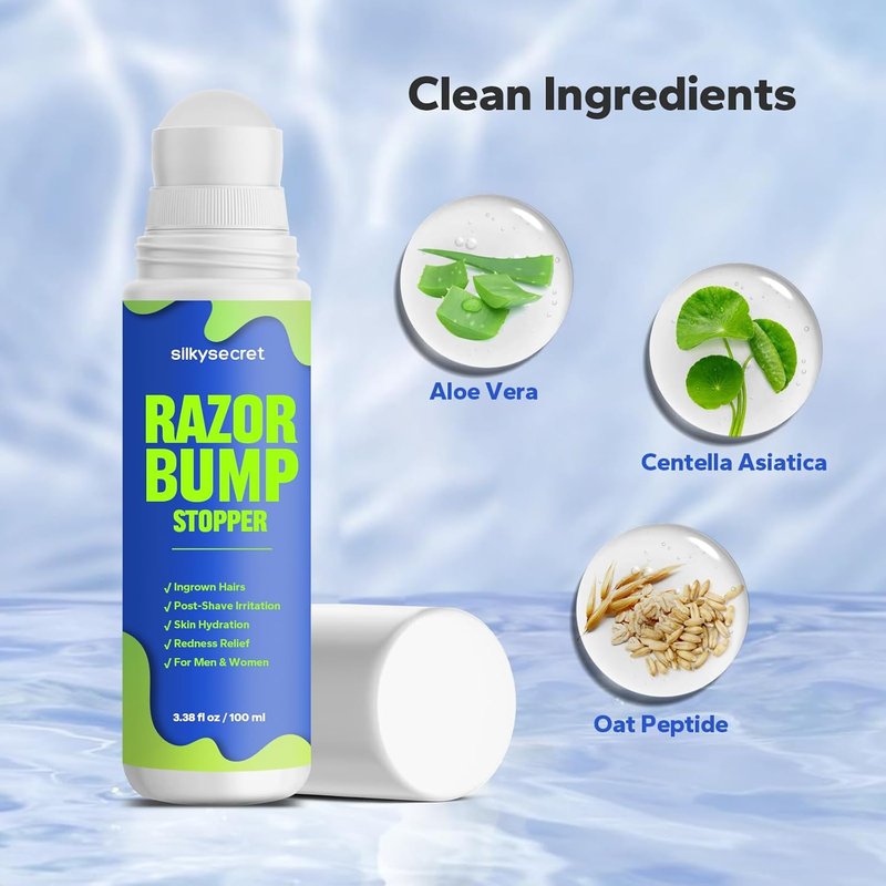 SilkySecret Ingrown Hair Treatment - Razor Burn Relief Lotion for Men & Women | 3.38 Fl Oz