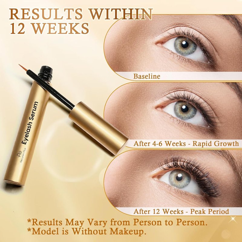 Recuren Plus Premium Eyelash Growth Serum: Advanced Vegan Formula for Longer Thicker Lashes