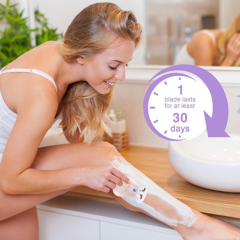 AMZFAVOR Travel Razor for Women, Pink Disposable Travel Razor Kit Sensitive Skin Razors for Women Business Travels Vacation Essentials