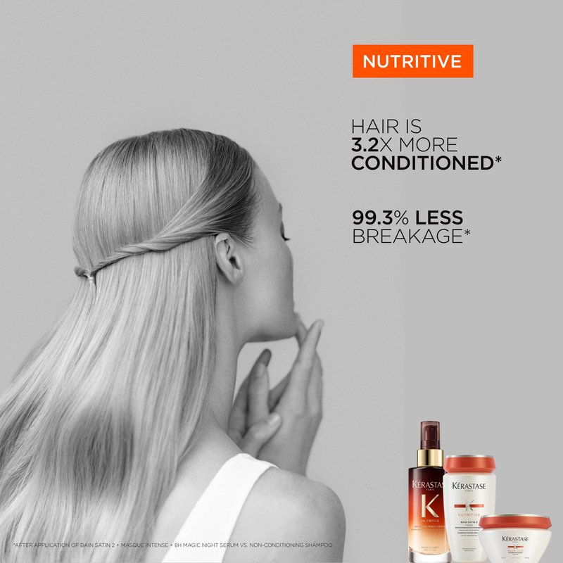 Kerastase Nutritive 8H Magic Night Serum - Overnight Treatment for Dry Hair, Enhances Shine, Nourishes and Reduces Frizz, With Plant-Based Proteins