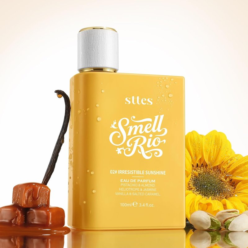 Irresistible Sunshine Perfume for Women - Pistachio, Vanilla & Salted Caramel Eau de Parfum 100ml | Sweet Gourmand Fragrance