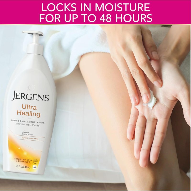 Jergens Ultra Healing Lotion - Quick Absorption Hand & Body Moisturizer for Extra Dry Skin | 32oz