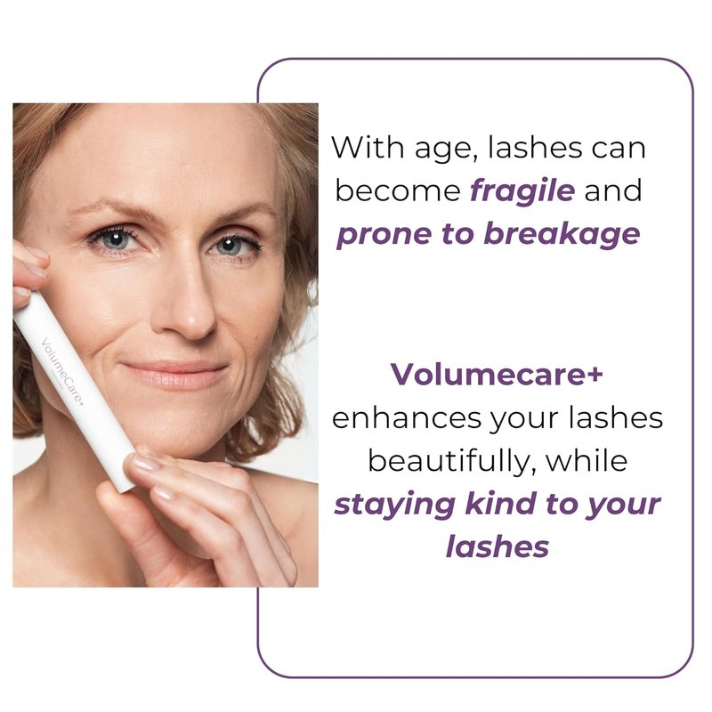 Rumi Cosmetiques VolumeCare+ Mascara - Extreme Length & Volume 2-in-1 Formula | Hypoallergenic, No Clumps, Natural Black