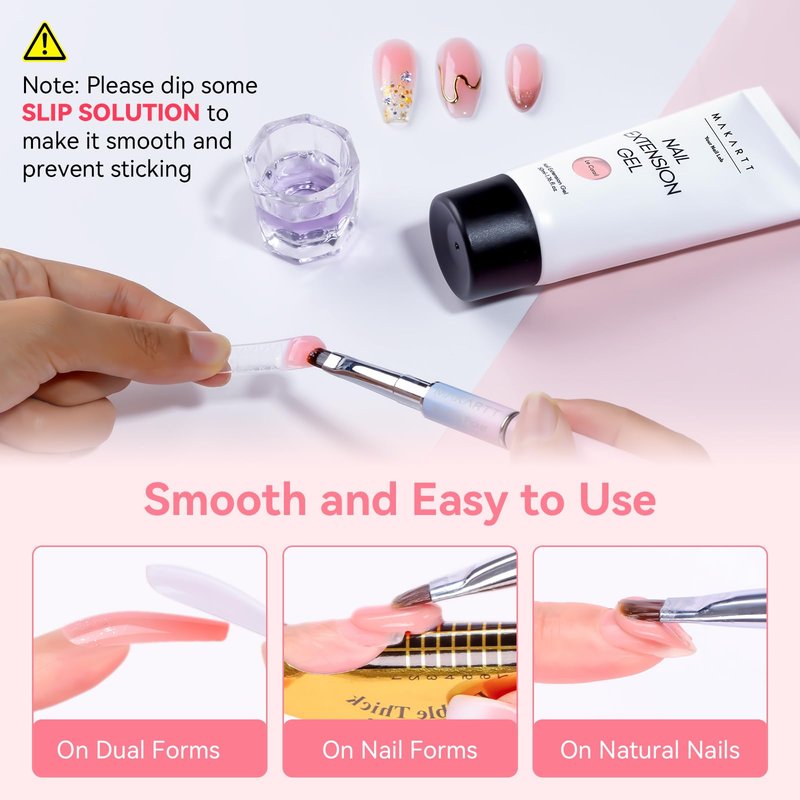 Makartt Hema-Free Poly Nail Gel Natural Pink 50ML Gel Builder for Nail Extension Nail Strengthener Beauty Gift 3D Gels Molder Nail Art Easy DIY at Home Salon