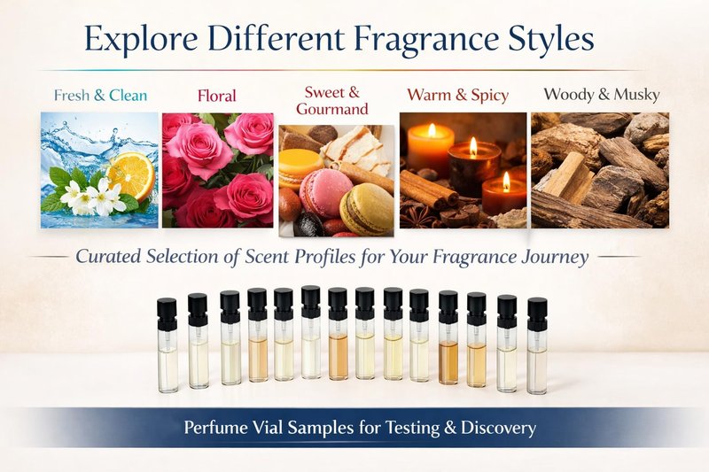 Pilestone Women’s Fragrance Discovery Sampler Set – Curated Mix of Designer Popular & Niche Perfume Vial Samples, Multiple Scent Styles for Testing & Exploration (10 Vials)