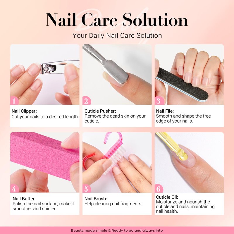 AZUREBEAUTY Nail Soaking Bowl, Soak Off Dip Powder Gel Polish Remover, Manicure Bowl for Hand with 15ml Cuticle Oil Nail Art Tools, Nail Brush, Cuticle Pusher, Cuticle Peeler, Nail File Buffer
