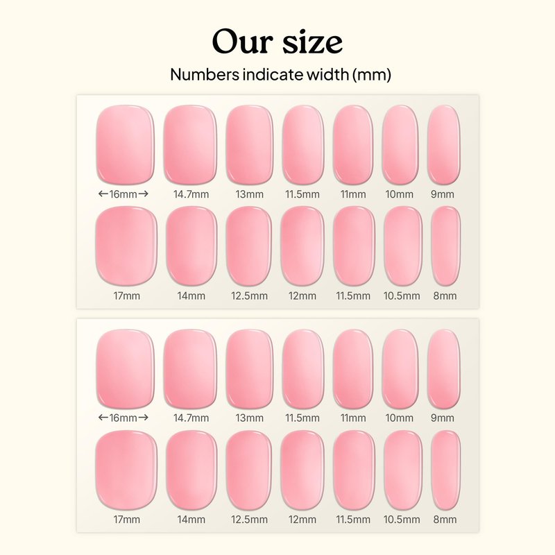 Heyhae Semi Cured Gel Nail Strips | No LED Lamp Needed | Solid, Pink, Spring | Easy Apply & Remove, Salon Quality | Includes 28 Strips, 1 Prep Pads, Nail File & Wooden stick - Hey, Strawberry Picking?