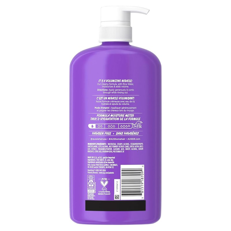 Aussie Miracle Volume Conditioner - Paraben-Free Volumizing Formula | 30.4 oz, 4-Pack