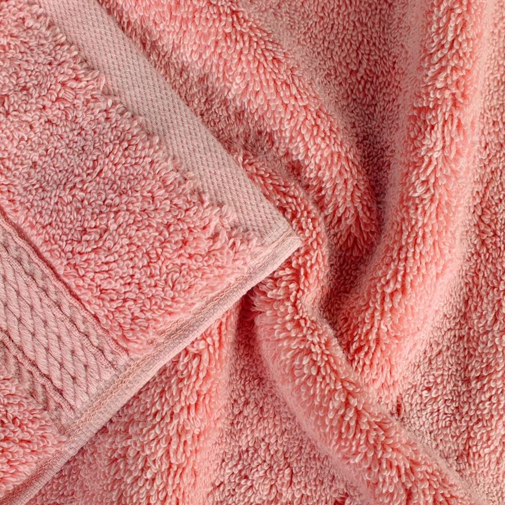 SUPERIOR Egyptian Cotton Pile 3 Piece Towel Set, Includes 1 Bath, 1 Hand, 1 Face Towel/Washcloth, Ultra Soft Luxury Towels, Thick Plush Essentials, Guest Bath, Spa, Hotel Bathroom, Tea Rose