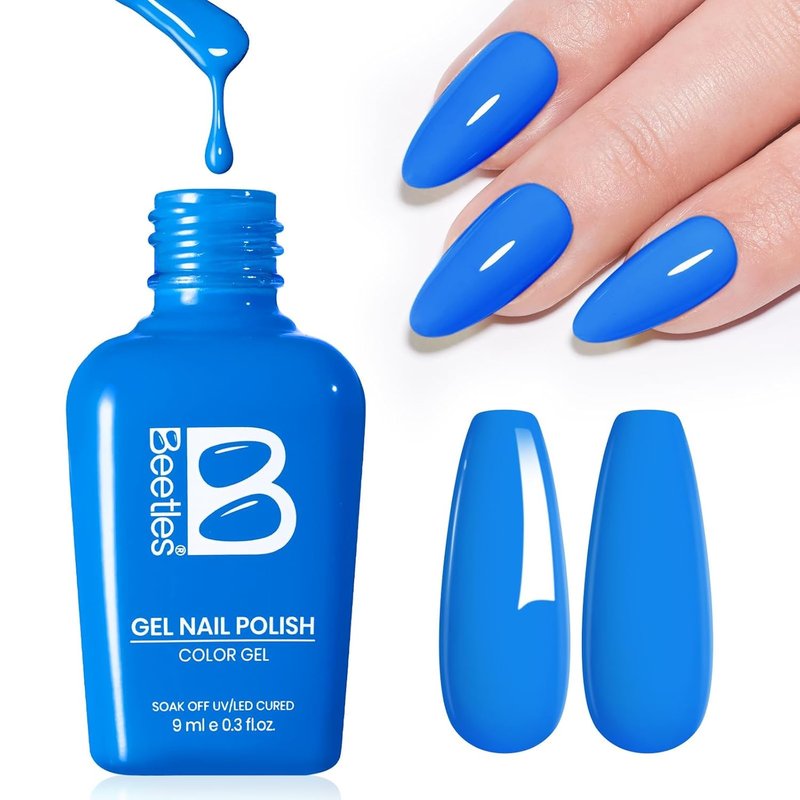 Beetles Blue Gel Polish - Riviera Rush Navy Blue Nail Polish for Long-Lasting Summer Manicure | Soak Off UV LED Compatible