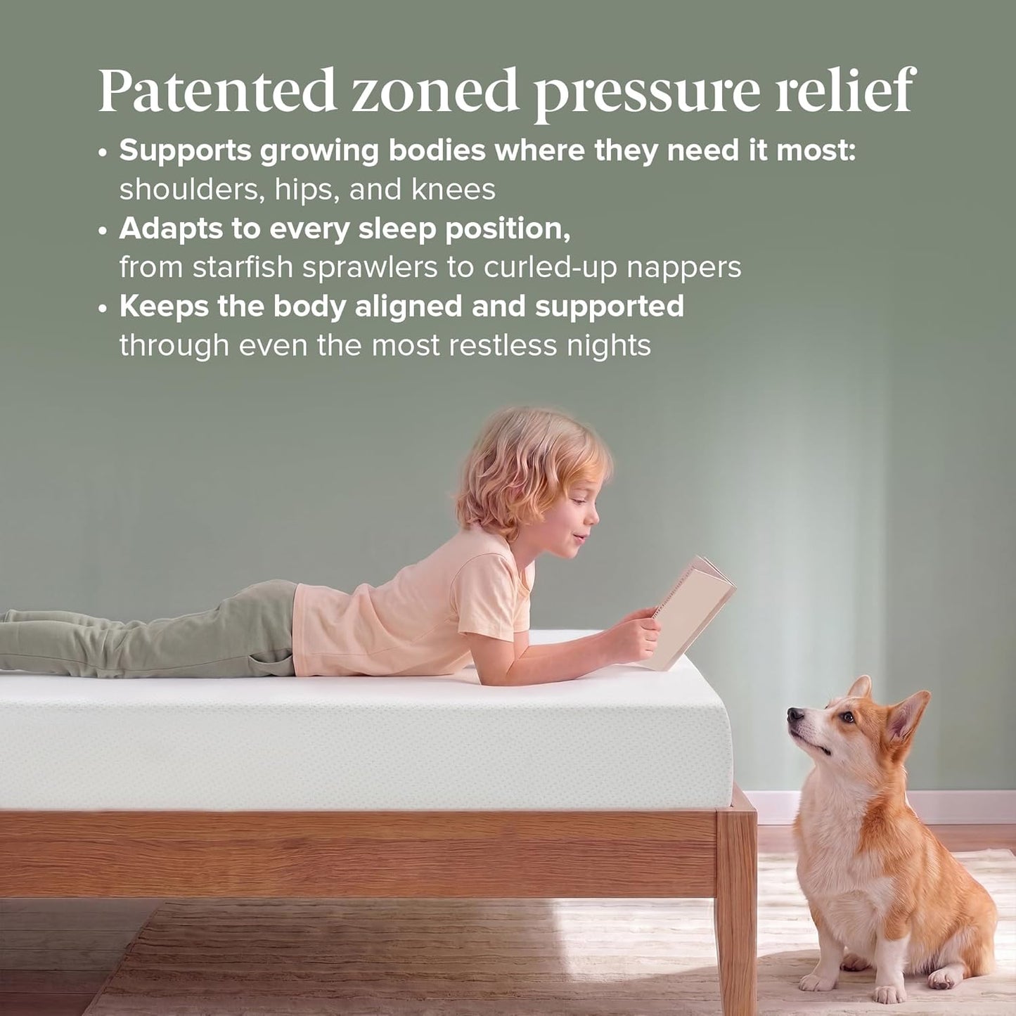 Zinus Green Tea Memory Foam Mattress - 5 Inch Twin Size | Pressure-Relieving Comfort & Medium Firm Feel