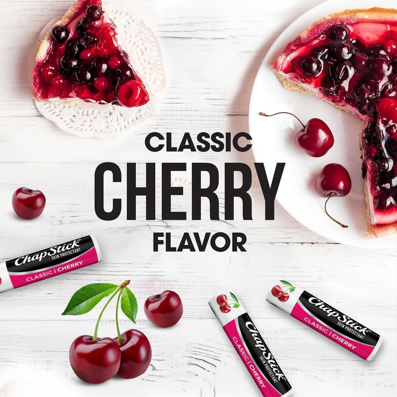 ChapStick Bulk Cherry Lip Balm 24-Count – Fruity & Sweet Lip Moisturizer for Dry Lips, 0.15 Ea