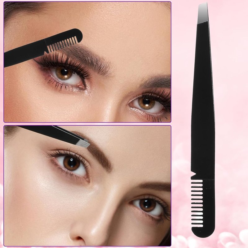 Eyebrow Razor Kit - 5-in-1 Professional Grooming Set for Men & Women | Includes Trimmer, Tweezers, Scissors, Comb, Brush