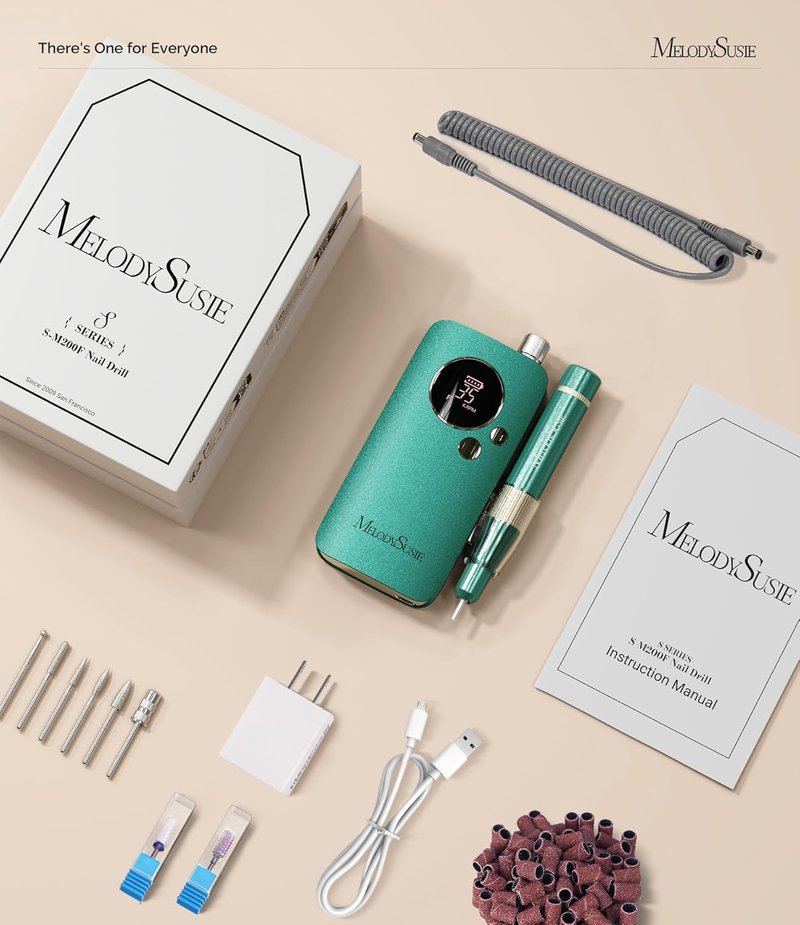 MelodySusie Nail Drill - Advanced Rechargeable E-File with 35000RPM & Long Battery Life | Lightweight Handpiece for Home & Salon Use